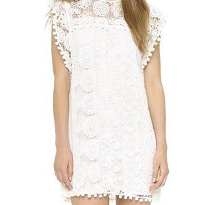 Tularosa Revolve White Clayton Elba Crocheted dress Size Medium